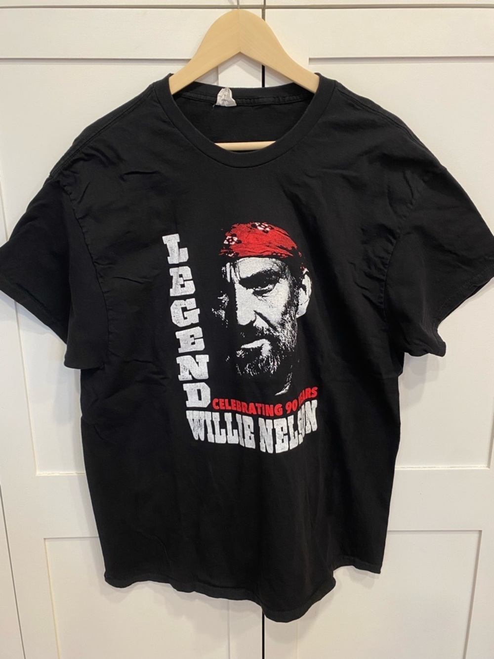 Willie Nelson Legend Celebrating 90 Years Black T-Shirt Sz XL